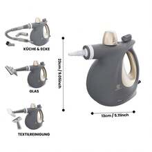 SUPERLEX Handheld Steam Cleaner, Power 1050W, Fast Heating, Equipped With 9 Accessories, With Lock And Protective Cover, Portable Steam Cleaner, Suitable For Carpets, Cars, Floors, Windows And Sofas - Phích cắm loại F của EU (220-240V) - Xem 4