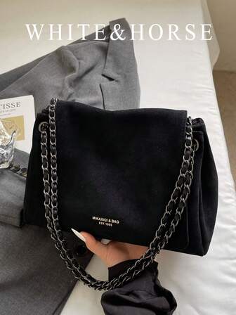 Vintage Chic Women's Handbag, Autumn/Winter Versatile Chain Shoulder Bag, Large Capacity Crossbody Tote Bag, Suitable For Work And Commute