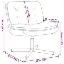 Drehender Entspannungsstuhl Schwarz 63 x 75 x 76 cm Samt-XY647726