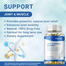 BUPORAI Apoyo Para Articulaciones Y Músculos: Favorece La Salud Articular, Alivia El Dolor Muscular, Refuerza El Sistema Inmunitario Y Promueve La Producción De Energía (120 Unidades) - 120 cápsulas - Ver 7