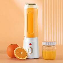 1 15.22-Ounce Juicer, Including 2 Cups, A Portable USB Rechargeable Mini Blender For Fresh Juice, Wireless Portable, With A Sports Cup Lid Included, An Ideal Personal Size Blender For Smoothies And Milkshakes, Suitable For Home, Kitchen And Travel - 白色 - 查看 13
