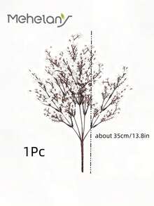 MEHELANY 4支19.7英寸人造满天星花束，仿真满天星花束，白色人造花，适用于家居装饰、室内装饰、春夏派对、户外花园、壁炉、门廊、婚礼、派对DIY花艺装饰、礼物、母亲节/DIY花环/婚礼背景装饰，送给女性、女孩、女朋友的礼物 - 白色 - 查看 4