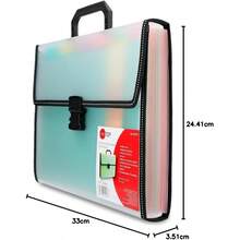 archivero expandible de plstico con agarradera carta 12 Divisiones Blanco Transparente con separadores Organizador de documentos Organizador con separadores Tamao carta - Blanco - Ver 6