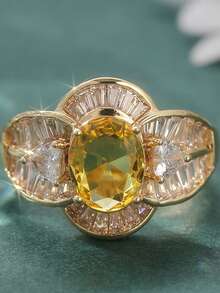 女士锤纹旋转戒指 - 复古波西米亚宽波浪设计，镀白金可叠戴珠宝，耐用，适合日常佩戴和感恩节礼物，复古装饰艺术戒指和珠宝，纹理金属饰面 - 金黃色 - 查看 9