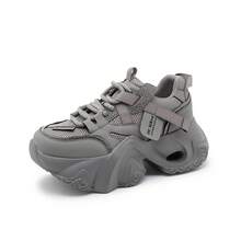 Dad Shoes For Women Summer Mesh Breathable Versatile Dad Shoes Student Sports Casual Shoes Elegant Women's Shoes - 灰色雙網 - 查看 1