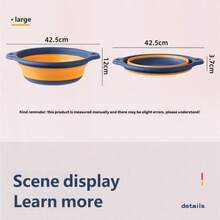 1 pieza - Cuenca de lavado plegable y portátil telescópica y ligera - Fácil de almacenar con gancho para camping y viajes, almacenamiento plegable para el baño que ahorra espacio, es conveniente y rápido. Un gran accesorio de viaje.