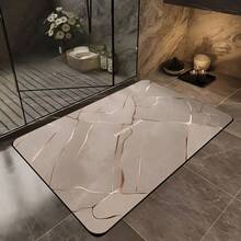 1 tấm thảm silicon siêu thấm hút dùng trong phòng tắm, thảm tắm sang trọng họa tiết vân đá cẩm thạch nhẹ, thảm tắm nhanh khô, thảm mềm dễ lau chùi cho phòng tắm, phòng ngủ, bàn trang điểm, nhà bếp, lối vào, trang trí phòng tắm, thảm trải sàn mới, trang trí nhà cửa, trang trí ngày lễ (Lưu ý: Thảm có thể có mùi nhẹ khi mới mở do bao bì kín trong quá trình vận chuyển, nhưng mùi sẽ biến mất khi được đặt ở nơi thoáng mát, tránh ánh nắng trực tiếp) - Nhiều màu - Xem 15