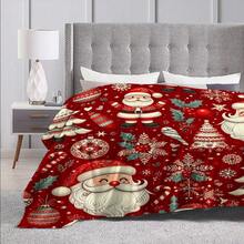 1 pièce Couverture en flanelle avec thème d'arbre de Noël et Père Noël - Une décoration polyvalente pour la maison pour les fêtes, douce et confortable, convenant à toutes les saisons, résistante aux déchirures, lavable en machine, impression numérique, fibre de polyester, convenant pour les salons, les chambres à coucher et les décorations de fête, parfait pour Noël. Le cadeau parfait pour Thanksgiving - Multicolore - Voir 3