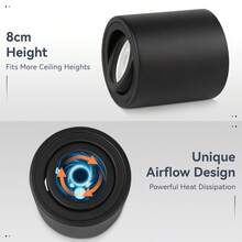 可调角度 LED 聚光灯、嵌入式吸顶灯、家居装饰吸顶灯、简约铝金属 LED 聚光灯、黑色/白色、110V/220V,适用于家庭、客厅、走廊、卧室、厨房、阁楼、入口、咖啡厅、书房、餐厅、陈列室、衣橱、商店 - 明裝射燈GU10燈頭 - 查看 9