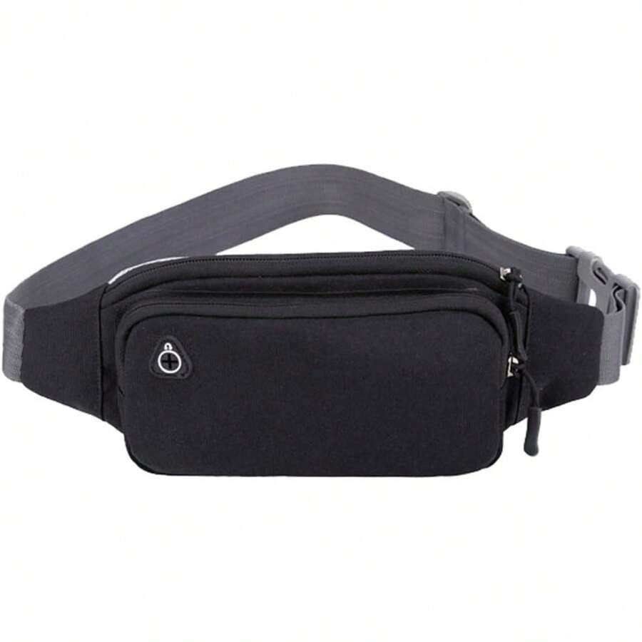 BLACK MAMUT Cangurera Deportiva Ultra Ligera Cinturón para Corredores, Reflectante Bolsa de Cintura para Correr Portador de teléfono, Resistente al Agua Correa Vientre Bolsa Deportes Una Riñonera Estuche para Corredores, Protector de SmartPhone - azul - Ver 1