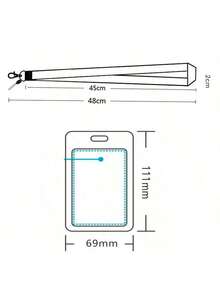 1 قطعة، سلسلة معصم + حامل بطاقة [معتمد] مشبك صورة هيلو كيتي للحرم الجامعي، بطاقة طالب للوجبات، حبل منسوج لبطاقة الحافلة، علبة تخزين مفتاح سلسلة، غطاء واقي كرتوني للطالب، مجموعة بطاقة هوية للعمل والحافلة والمترو، بطاقة تمرير، قلادة سلسلة معصم طويلة شفافة للأزواج - متعدد الألوان - مشاهدة 3
