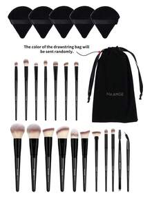 MAANGE 18/21/22/30pcs Professional Makeup Brush Set, Includes Brush Bag, Makeup Sponge, Soft Fiber Material, Portable, Contains Foundation Brush, Eyeshadow Brush, Blending Brush, Eyebrow Brush, Travel Makeup Brush Set, Makeup Brush Set, Makeup Brush Kit, Complete Makeup Brush Set, Makeup Set, Makeup Brush Gift Set,Giveaways,Professional Makeup Brushes,Complete Makeup Set - Black - View 7
