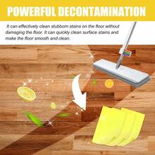 jakehoe Concentrated Floor Cleaner Suitable For Cleaning Ceramic Tiles Wooden Floors Strong Decontamination Restore Floor Luster Eliminate Odors Floor Cleaning Sheet Household Cleaning Tools - 黃色 - 查看 9