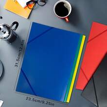 1/5 piezas Carpeta de archivo A4 con cuerda elástica mate, bolsa de almacenamiento de documentos semitransparente, adecuada para uso en oficina, escuela o estudio - Multicolor - Ver 8