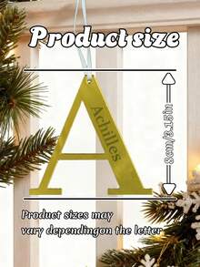 Personalized Gold Mirror Letters Christmas Decoration, Custom Christmas Stocking Name Tags, Customized Stocking Name Tags, Letter Ornaments, Customizable Name Christmas Tree Ornament, Personalised Bauble, Customized Letters, Initials Decorate, Bag Charms, Acrylic, Christmas, Christmas Gifts, Mom