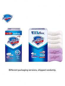 Safeguar Soap Value Pack 6 Pieces/1 Pack Rich Foam, Long-Lasting Fragrance, Suitable For Face And Body