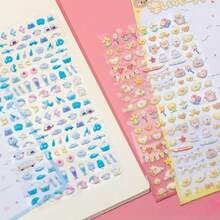 Nhãn dán bong bóng hoạt hình, hình dạng bất đối xứng, bề mặt mờ, thích hợp cho sổ lưu niệm, nhật ký, sổ kế hoạch, đồ thủ công DIY, bàn làm việc, phòng ngủ, bình nước, máy tính xách tay, v.v. Nhãn dán hoạt hình 3D dập nổi mềm mại, đầy màu sắc, dễ thương và vui nhộn, nhãn dán kẹo, nhãn dán điện thoại, nhãn dán trang trí đồ dùng. Văn phòng phẩm dùng cho sổ lưu niệm. - Nhiều màu - Xem 7