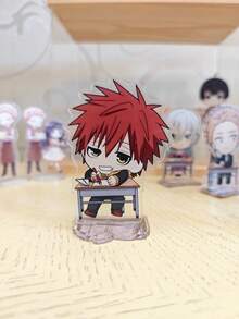 La flor fragante florece con dignidad Figura de personaje de anime en pose sentada en el escritorio de la escuela, de 10 cm de acrílico, coleccionable lindo, tema de panadería, decoración de aula, regalo perfecto para fans del anime