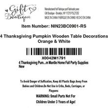 4 Pcs Thanksgiving Pumpkin Wooden Table Decorations Fall Decor Autumn Farmhouse Sign Rustic Tiered Tray Centerpieces Harvest Pumpkins Tabletop Sign