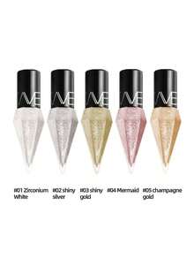 Glitter Eye Liners Eyeshadow, 1Pc Waterproof Silver Gold Color Sequins Long-Lasting Eyeliner Eye Shadow Y2K Makeup Beauty Cosmetics - LK102-01 白色 - 查看 8