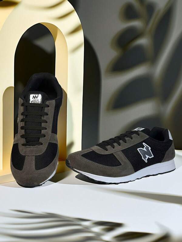 Tenis Masculino Casual Leve Confortavel Preto com Grafite Todo Estiloso Calce bem NVZ 02