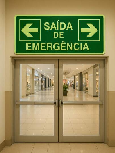 Placa De Sinalização Fotoluminescente 16x25