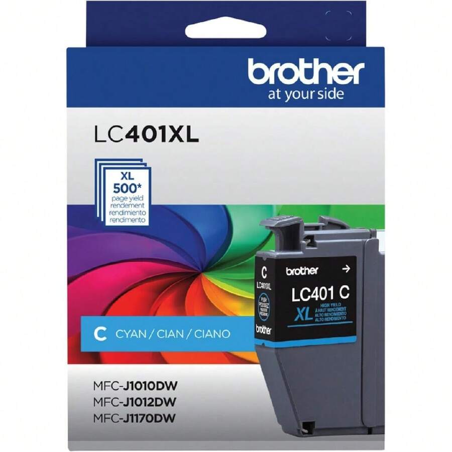 Genuine High Yield Cyan Ink Cartridge, LC401XLCS, Cyan And Black,23715270 - Dusty Purple - View 1