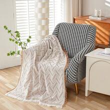 Slipper Chair Cover Sheet Blanket, Reversible Anti Slip Throw Cushion Covers Single Chair Recliner Armchair Ottomans Furniture Decorations Protector Slipcover White Khaki, 51x71 - Kaki Trắng + 51" x 71" - Xem 5