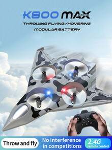 4DRC 全新第六代 K800MAX 遥控无人机，具备 360° 特技翻转和悬停功能 | 配备定高系统 | 新手友好型无人机，带 LED 灯 | USB 充电遥控飞机，是男孩生日、圣诞节、万圣节的理想礼物 - 淺灰色 - 查看 3