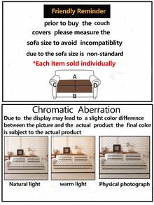 1 pieza Funda de cojín de sofá de felpa gruesa, Cojín de asiento de sofá moderno y simple antideslizante y cálido, Funda de sofá a prueba de polvo y lavable, Suave y resistente a la decoloración, Apta para mascotas, Se ajusta a sofás en forma de L y de 1/2/3/4 plazas, Adecuada para dormitorio, oficina, sala de estar