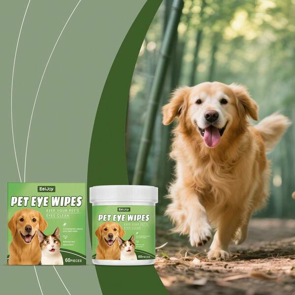 Pet Eye Wipes - Gentle And Non-Irritating, Cleans Tear Stains And Dirt, No-Rinse Ear Care