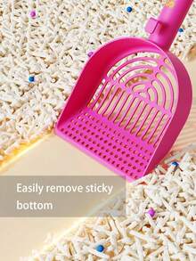 1pc专用猫砂铲，大容量猫砂铲神器，双挂钩设计，可挂墙或挂盆内，适用多种猫砂 - 彩色 - 查看 5