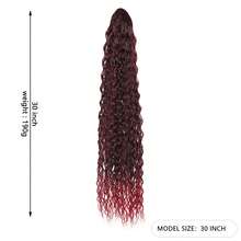 Extensiones de cola de caballo rizada con clip, peluca de cola de caballo sintética con cordón, onda de agua larga de 24/30 pulgadas, pieza de pelo falsa de cola de caballo afro para mujeres