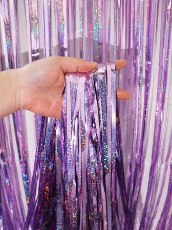 4 st. glänsande lasertofsgardiner, makaronguld/rosa/roséguld/ljusguld färgalternativ, födelsedagsfest, bröllop, musikfestival, modefest fotobakgrund, antireflexbehandlad atmosfärisk dekorationsgardin, lämplig för vardags- och högtidsjuldekorationer