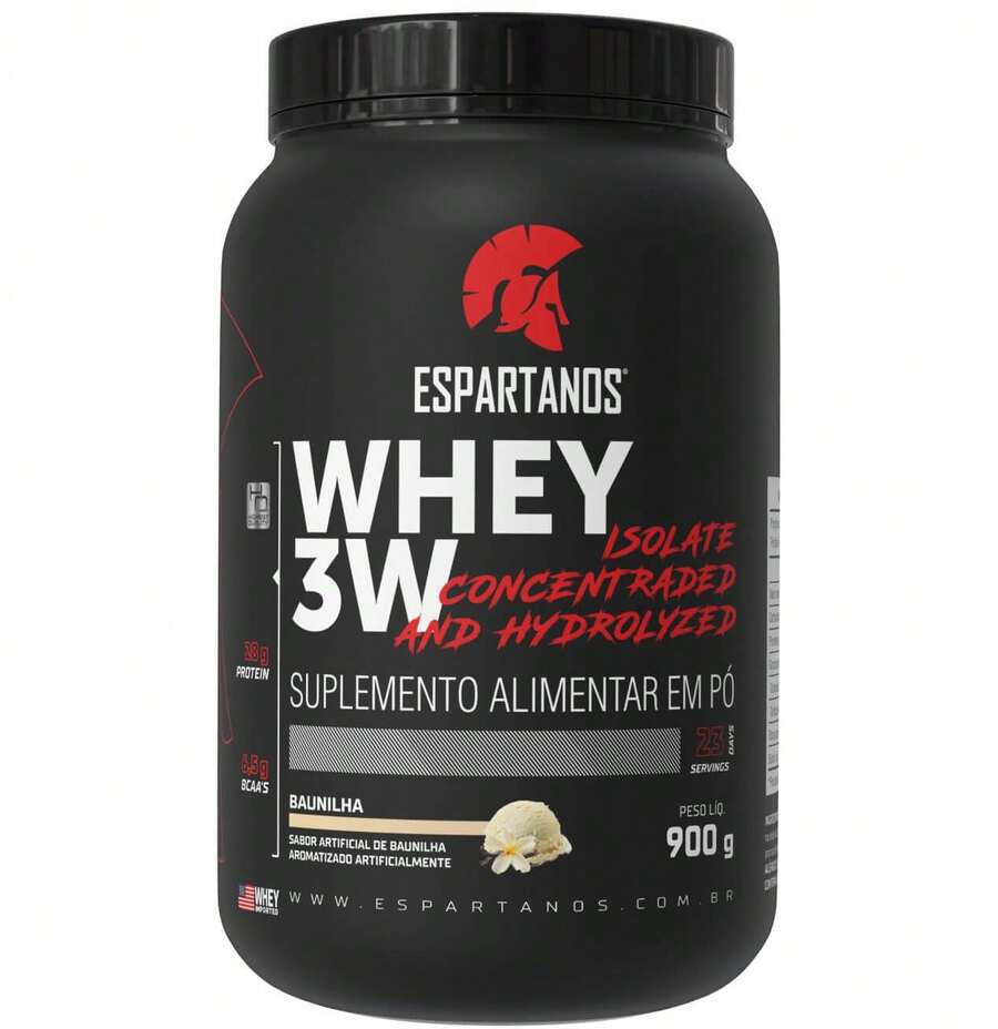 Whey Protein 3W 900G - Espartanos - Baunilha - Visão 1