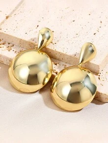 3pcs Simple & Elegant Pearl Necklace & Earrings Set, Detachable Metal Semi-Circle Pendant, Suitable For Women, Party, Festival, Wedding