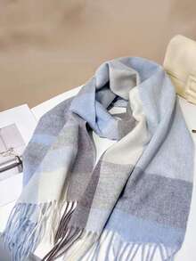 1 pezzo Sciarpa scozzese in 100% lana per donna, scialle di alta qualità, nuovo design 2025, scalda collo invernale, regalo di compleanno per vestiti