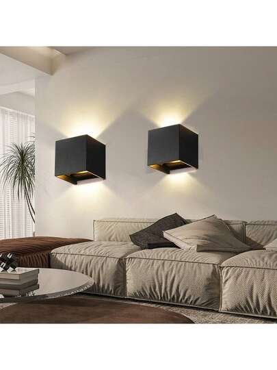 LED Wand Light, Square Up Down Lighting Outdoor Lamp, Waterproof Porch Verlichting Home Patio/Yard/Garden/Stairway/Street/Living Room/Bedroom/Kitchen/Bathroom/Hallway/Corridor, Choose Material As Needed view 9