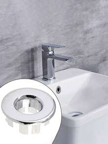 Overflow Cover Bathroom Basin Sink Overflow Cover Sink Overflow Ring Bathtub Drain Strainer Washbasin Overflow Ring Bathroom Vanity Sink Basin Overflow With Ceramic Basin Sink Hole Cover Round Hole Drain Cap Suitable For 22-24Mm Drain Holes For Kitchen And Bathroom Sinks Easy To Install Durable And Corrosion-Resistant Home Bathroom Decor Basin Accessories