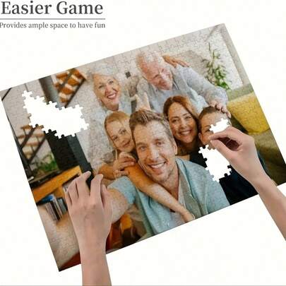 500/1000 Piece Custom Photo Puzzle - Personalized Portrait, Perfect For Birthdays, Anniversaries, Weddings, Valentine's Day - A Challenging Puzzle For Couples, Families, And Pet Lovers - Create Treasured Memories - Compatible With Smartphones, Tablets, And Monitors - Ideal For Home Decor And Gifts, Unique Design And High-Quality Printing