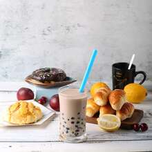 400Pcs Large Plastic Bottle Straws, Individual Rolls Of Large Bottle Straws, Free Individually Wrapped Disposable Straws, A Tea Bottle Cutlet Disposable Festive Gift Straw, Ideal Tools For Catering Preparation - 400Pcs - 查看 9