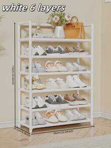 1pc 3-7 Tier Shoe Rack, High Capacity Reinforced Simple Entryway Multi-Layer Dust-Proof Home Dorm Shoe Storage Cabinet, Shoe Organizers, Closet Shoe Organizer, Hanging Shoe Organizer, Over The Door Shoe Organizer - Multicolor - View 17