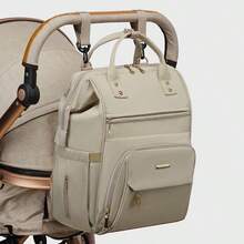 大容量简约妈咪背包，产妇医院包，可放置奶瓶和尿布 - 彩色 - 查看 2