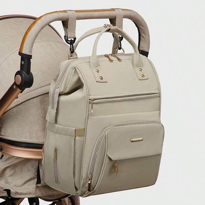 大容量简约妈咪背包，产妇医院包，可放置奶瓶和尿布