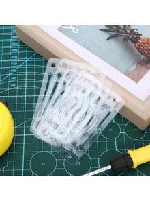 Borrador Shield inoxidable, herramientas de borrado de acero inoxidable, plantilla de dibujo ingeniería, regla herramienta de precisión para diseñoécnico y dibujo profesional - Transparente - Ver 6