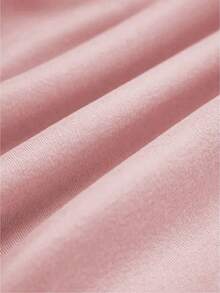 Sudadera casual para mujer estilo universitario, letras estampadas, tejido suave, color liso, ajuste holgado, capucha con cordón, manga larga, otoño invierno, uso diario, sudadera - Rosa - Ver 3