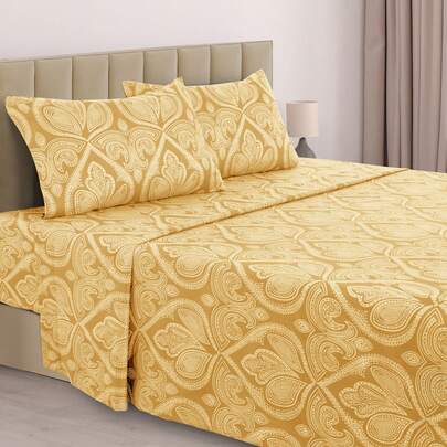 Lux Decor 4-Piece Paisley Bed Sheet Set – Soft Brushed Microfiber Sheets With 16" Deep Pockets – Wrinkle-Resistant Bedding With Pillowcases, Hotel Luxury Quality, All Sizes – Back To School – Graduation Gift – All Sizes Available – Seasonal Home Decor, Aesthetic Bedding, Cozy Bedding, Bedroom Decor, Valentine's Day Bedroom, Spring Bedding Refresh, Guest Room Essentials, Dorm Room Bedding, Premium Bed Linens, Easy Care Sheets, Hypoallergenic Fabric, Year-Round Comfort, Master Bedroom Update, Matching Bedding Set, Hotel Quality Linens, Breathable, Lightweight