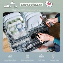 Baby Food Feeder Set, 1 Packs Fruit Feeder & Breastmilk Popsicle Molds Freezer Tray With Lid, Silicone Fruit Feeder To Teething Relief, Introduce New Foods, Baby Feeding Essentials ,  Silicone Baby Food Freezer Trays,Baby Popsicle Molds Teething,Baby Fruit Feeder , Baby Food Pacifier Feeder - Multicolor - View 10