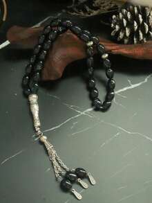 1pc Middle Eastern Saudi Tasbih Prayer Beads 33 Beads, Arabic Rosary Bracelet Islamic Prayer Beads, Glass Tasbih Prayer Beads, Tasbih Muslim Prayer Beads Bracelet, Christmas, New Year, Valentine's Day Gift For Men - Multicolor - View 3