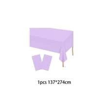 1 pieza/2 piezas Mantel desechable de color morado claro rectangular de unicolor, hecho de poliéster, apto para bodas, cumpleaños, baby showers, reuniones diarias, decoraciones de fiesta, fácil de limpiar - Púrpura malva - Ver 9